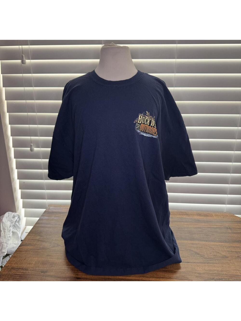 Buck Wear Outdoors Navy Blue Graphic T-Shirt 2XL
